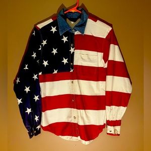 American Flag Barrel Racing Shirt